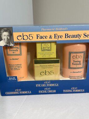 eb5 Face & Eye Beauty Set Cleansing, Eye Gel, Facial Cream, Toning Formula NEW